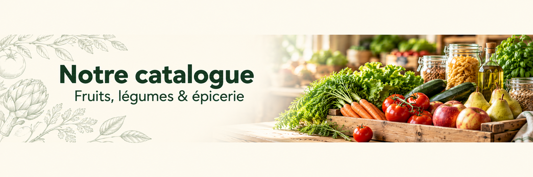 Notre catalogue — Fruits, légumes et épicerie