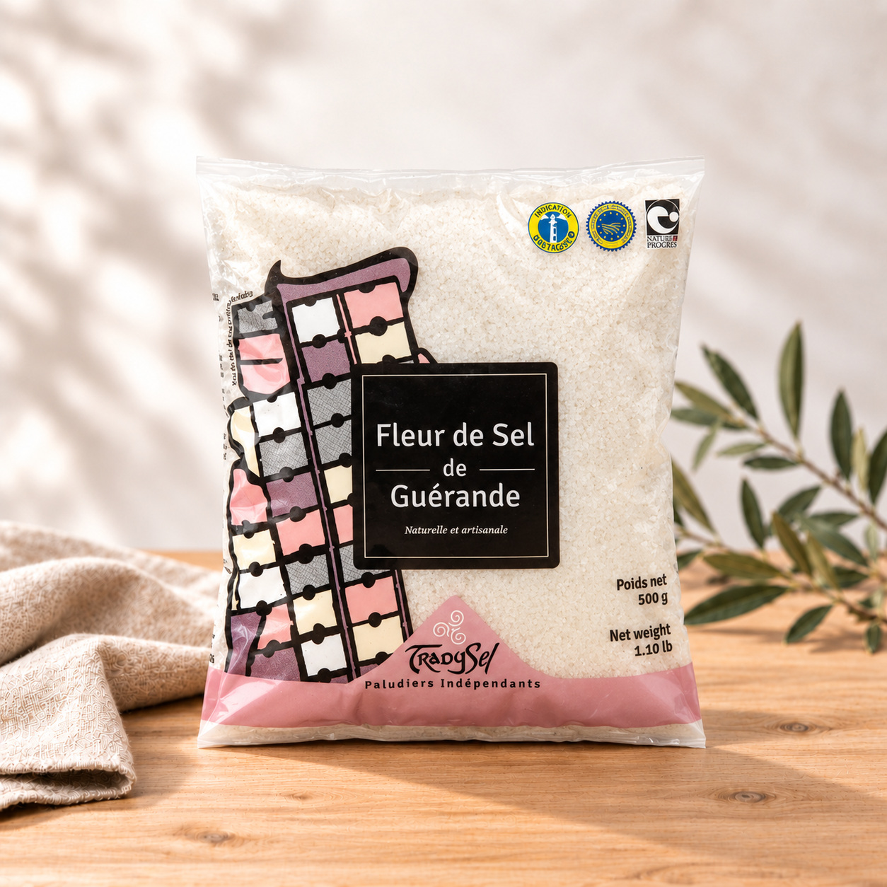 Fleur de sel de guérande IGP LE GUERANDAIS 500G