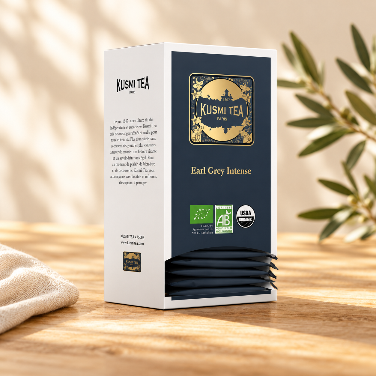 Earl Grey Intense Bio - Etui Carton 25 Sachets Enveloppés