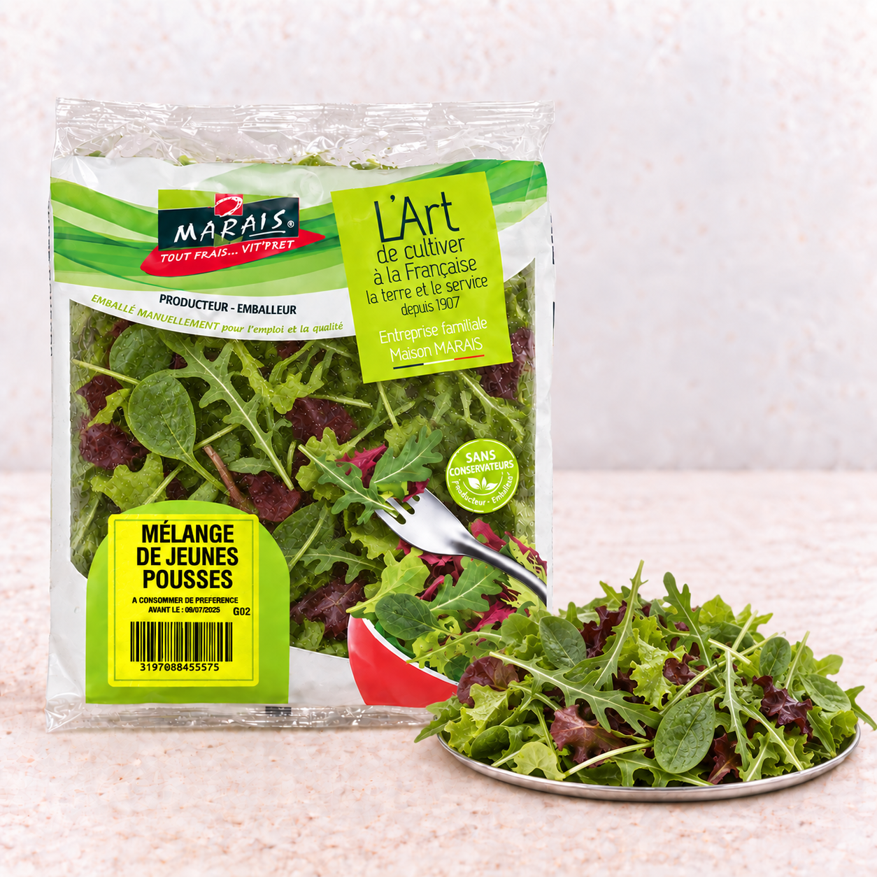 Mélange de jeunes pousses Barquette 150 Gr