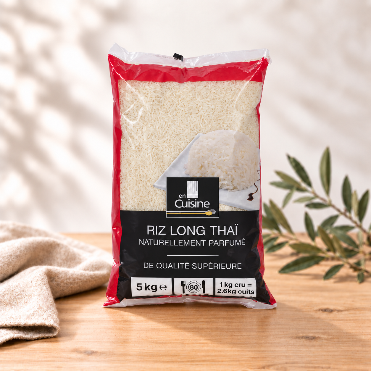 Riz long thaï de qualité supérieure EN CUISINE 5KG