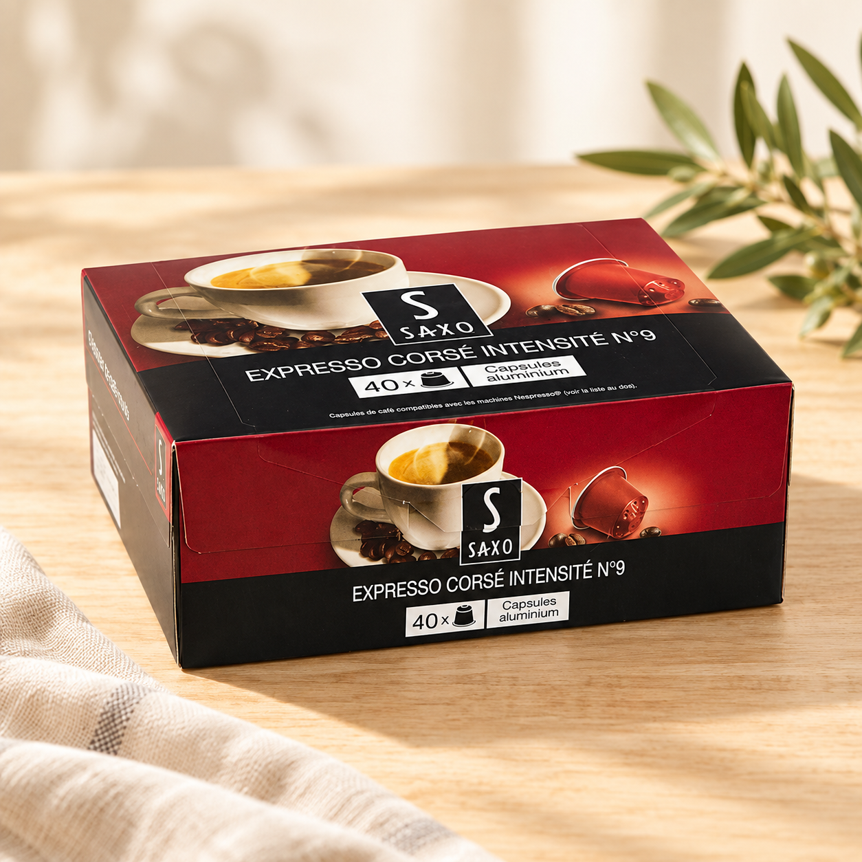Café Expresso corsé SAXO  40 capsules